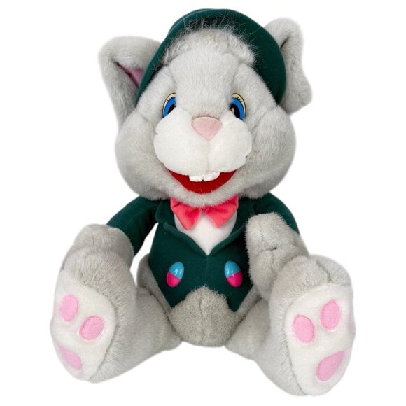Vintage 1986 Speedy Easter Bunny Rabbit Plush  Gray Stuffed Animal Toy 16 Inch - Picture 2 of 10